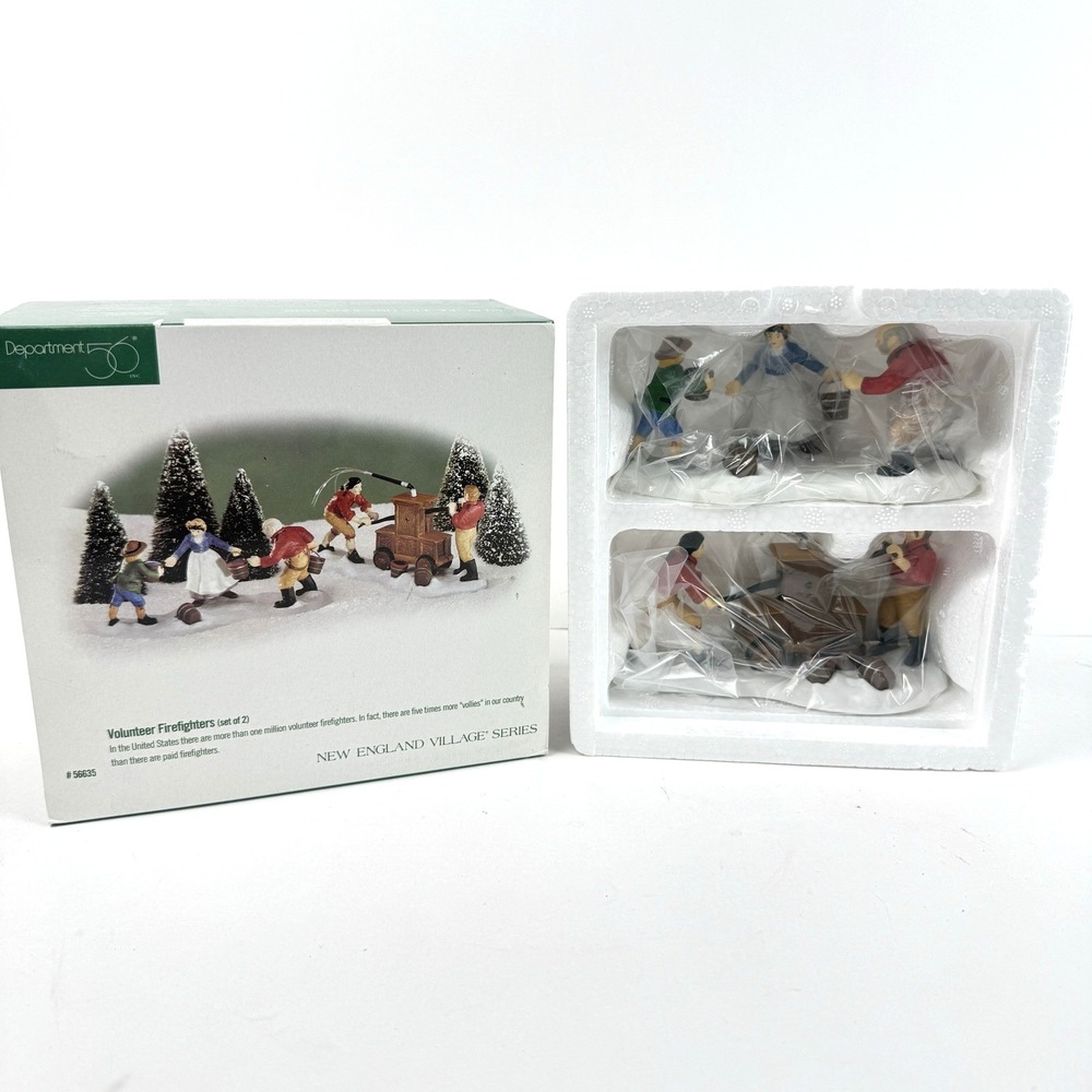 Department 56 New England Village Christmas Volunteer Firefighters Fire 56635